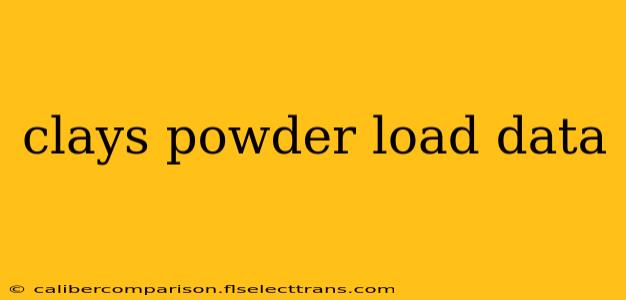 clays powder load data