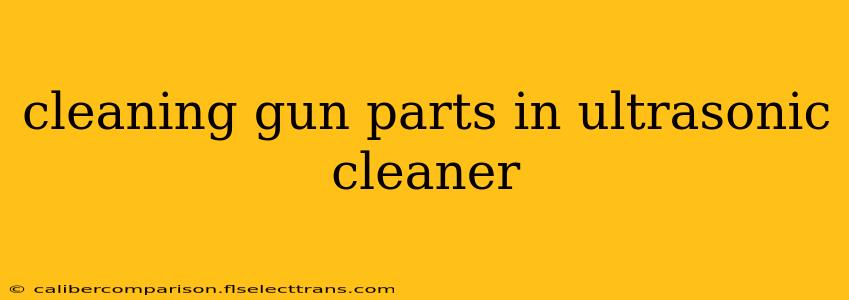 cleaning gun parts in ultrasonic cleaner