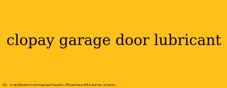 clopay garage door lubricant