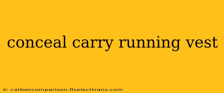 conceal carry running vest