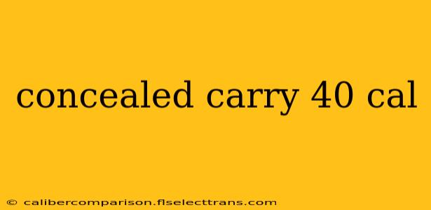 concealed carry 40 cal