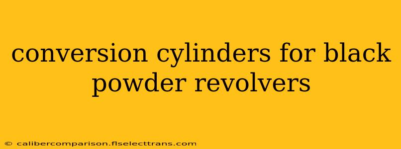 conversion cylinders for black powder revolvers