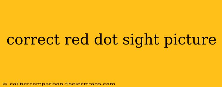 correct red dot sight picture