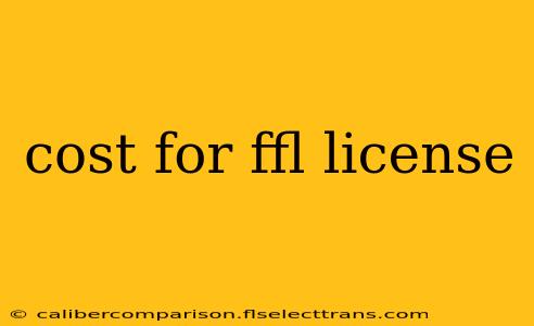 cost for ffl license