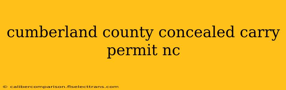 cumberland county concealed carry permit nc