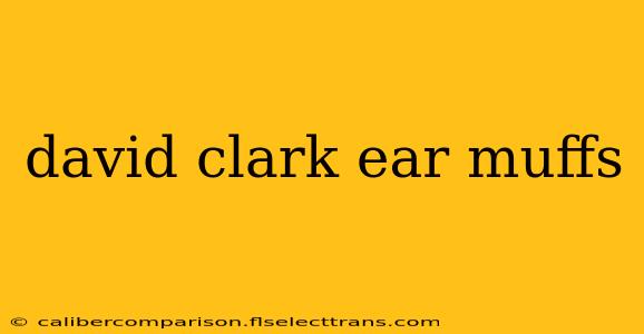 david clark ear muffs