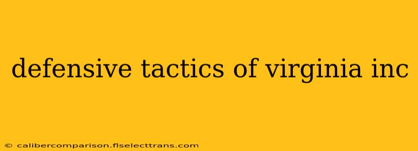 defensive tactics of virginia inc