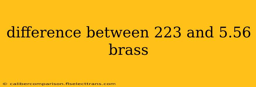 difference between 223 and 5.56 brass