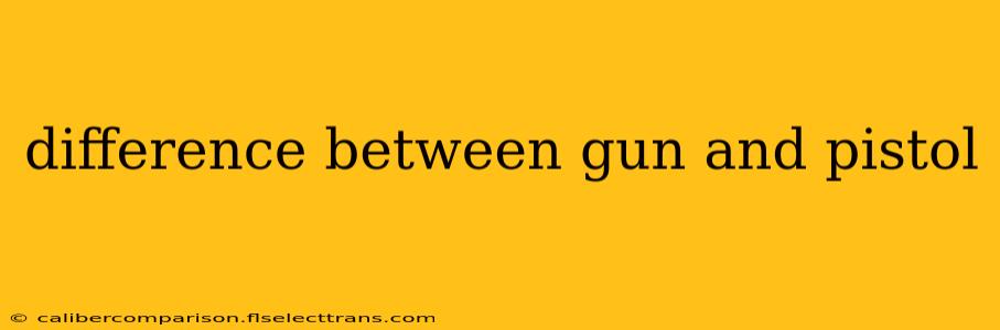 difference between gun and pistol