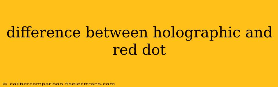 difference between holographic and red dot