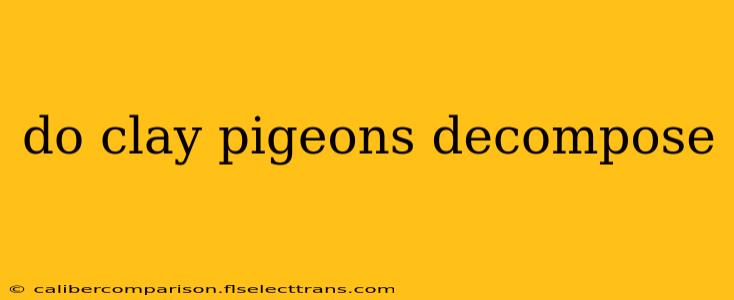 do clay pigeons decompose