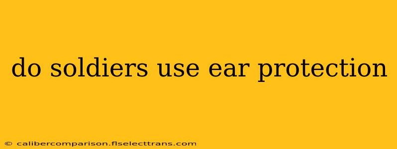 do soldiers use ear protection