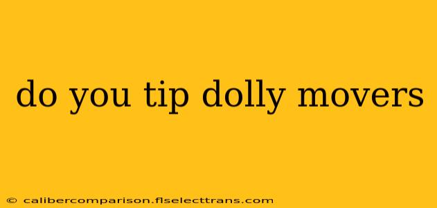 do you tip dolly movers