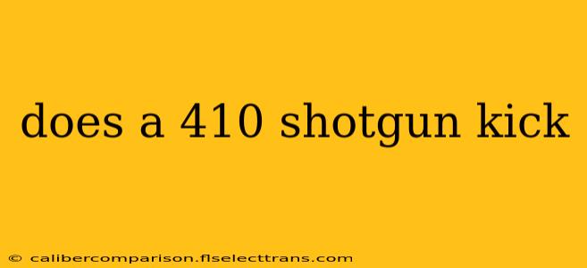 does a 410 shotgun kick