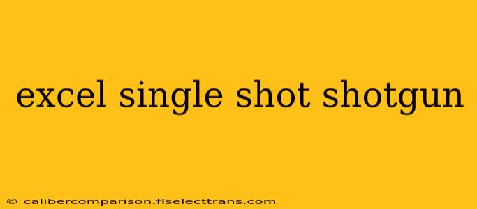 excel single shot shotgun