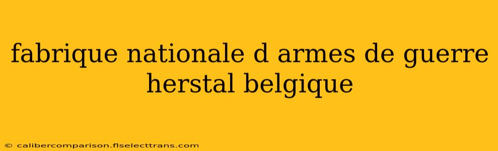 fabrique nationale d armes de guerre herstal belgique