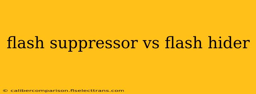 flash suppressor vs flash hider