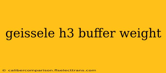 geissele h3 buffer weight