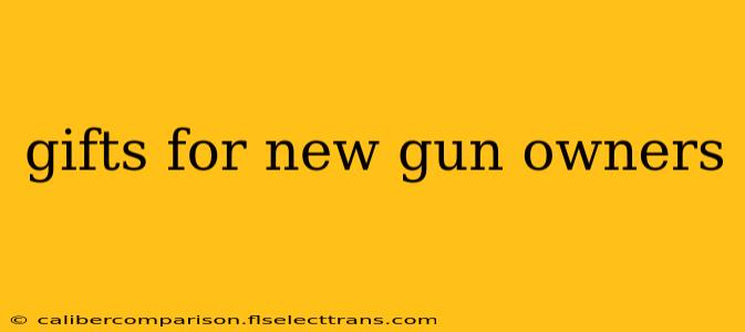 gifts for new gun owners