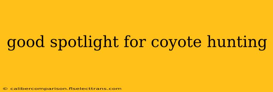 good spotlight for coyote hunting