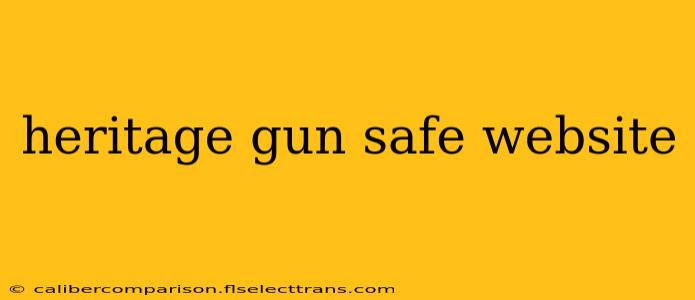 heritage gun safe website