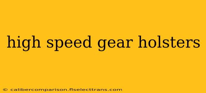 high speed gear holsters