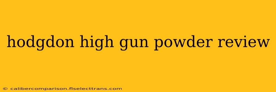 hodgdon high gun powder review