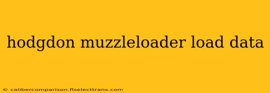 hodgdon muzzleloader load data