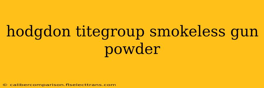 hodgdon titegroup smokeless gun powder