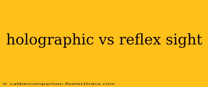 holographic vs reflex sight