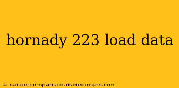 hornady 223 load data