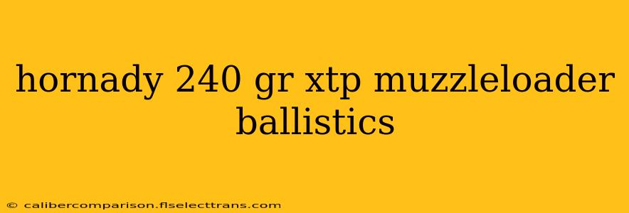 hornady 240 gr xtp muzzleloader ballistics