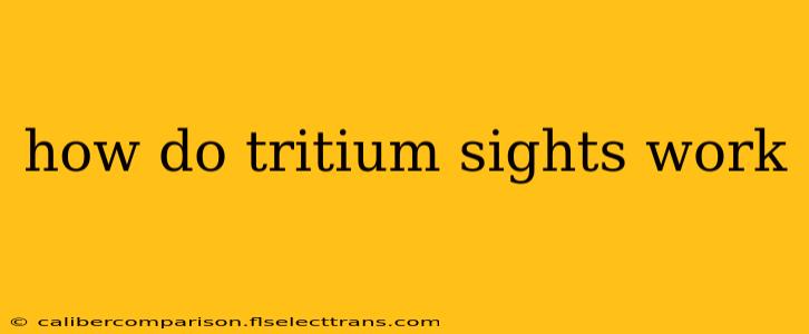 how do tritium sights work