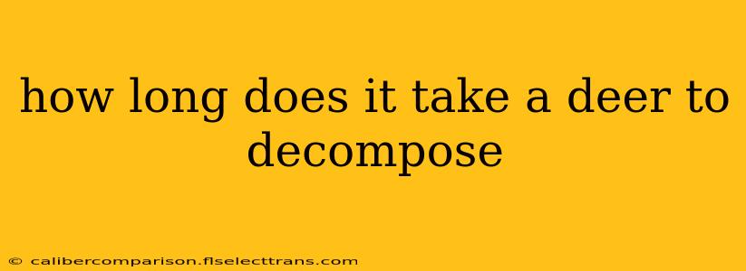 how long does it take a deer to decompose