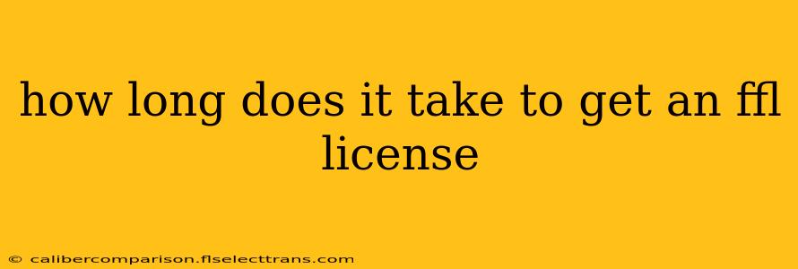 how long does it take to get an ffl license