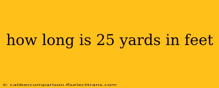 how long is 25 yards in feet