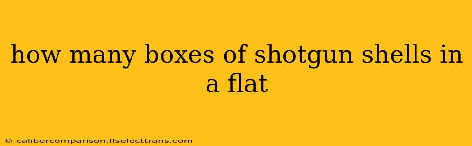 how many boxes of shotgun shells in a flat