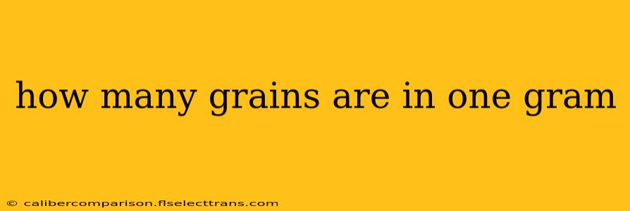 how many grains are in one gram