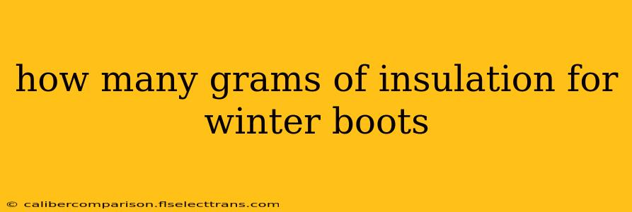 how many grams of insulation for winter boots