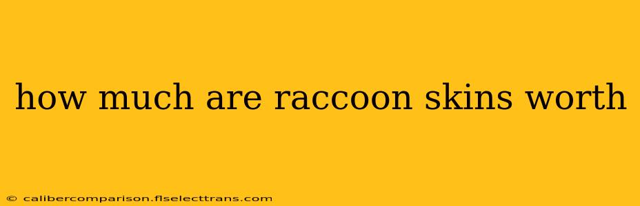 how much are raccoon skins worth