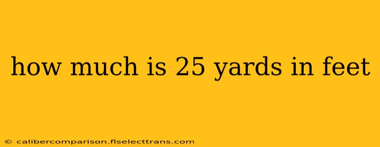 how much is 25 yards in feet