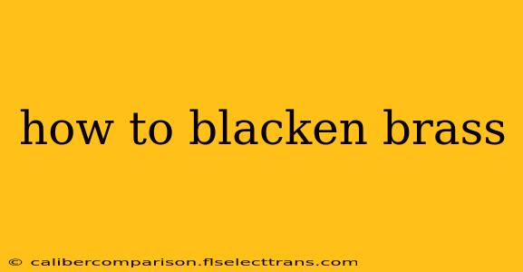 how to blacken brass