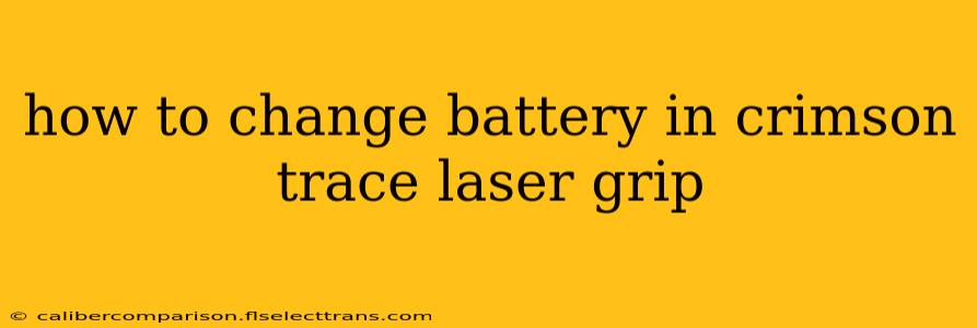 how to change battery in crimson trace laser grip