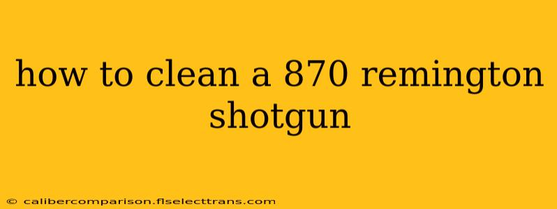 how to clean a 870 remington shotgun