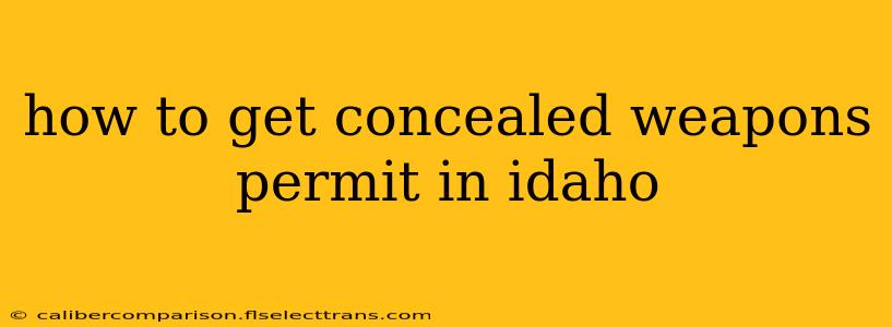 how to get concealed weapons permit in idaho