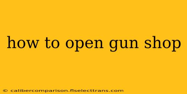 how to open gun shop