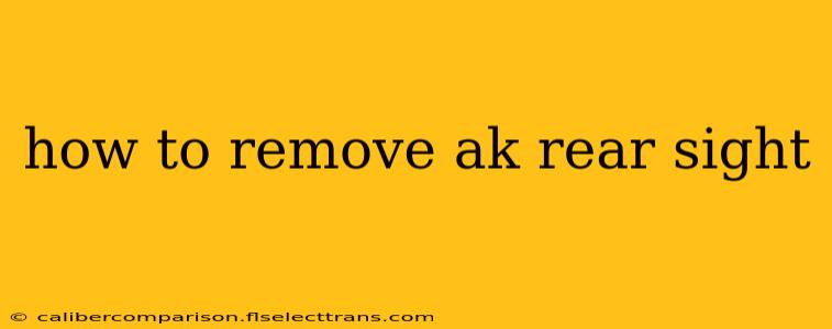 how to remove ak rear sight