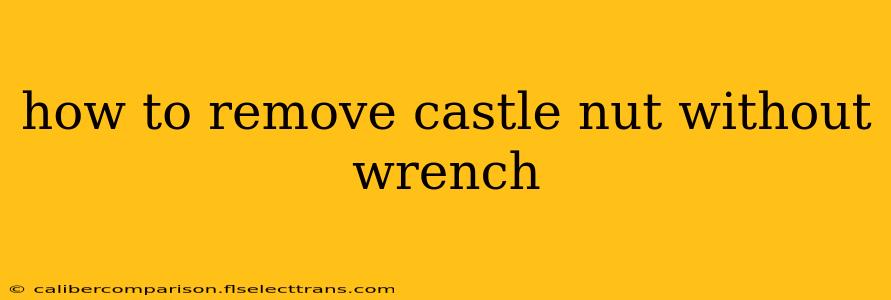 how to remove castle nut without wrench