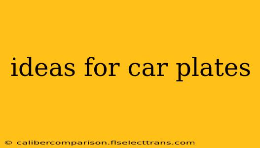 ideas for car plates