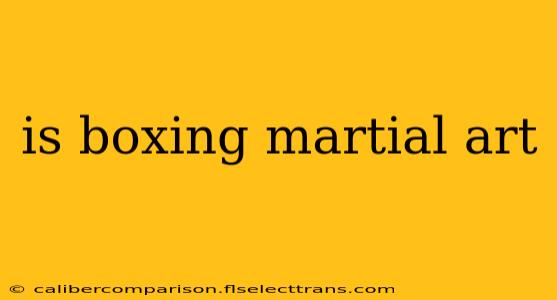 is boxing martial art